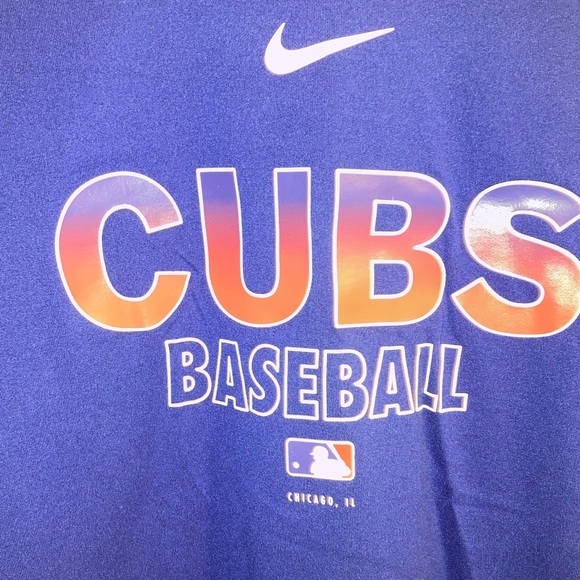 Nike Blue Cubs Baseball Tee dry fit - Picture 3 of 4